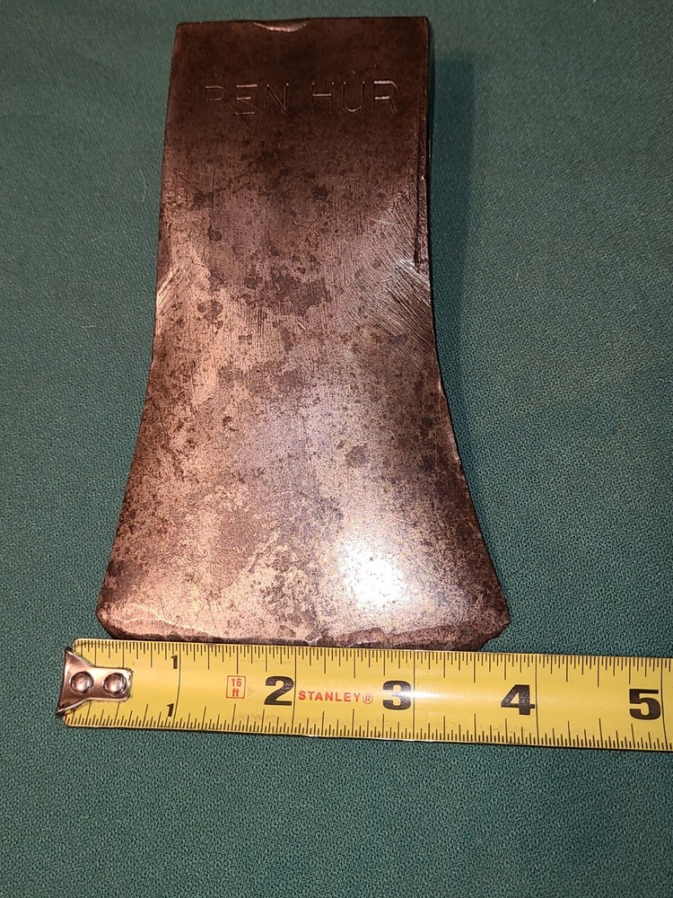 Vintage Ben Hur Embossed Hatchet Ax Axe Head Only
