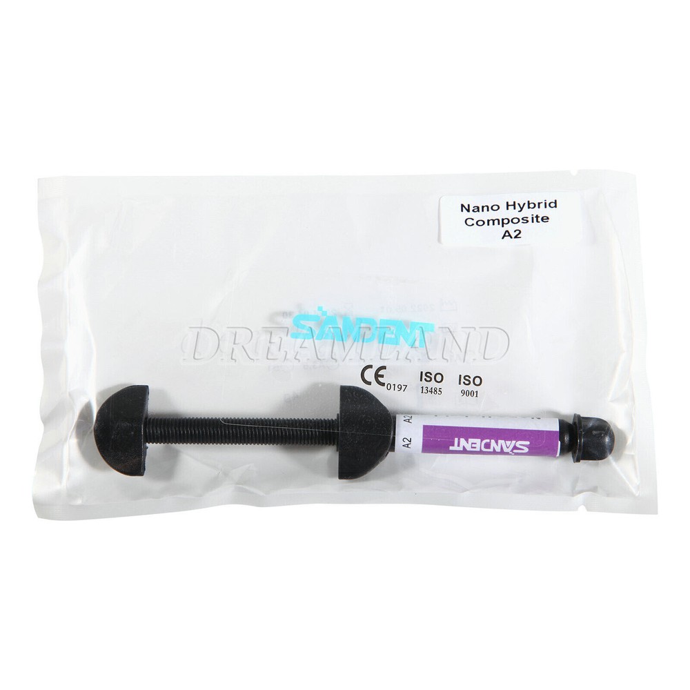 2 Packs Dental Composite Universal Light Cure Resin 4g/Syringe A2 DING