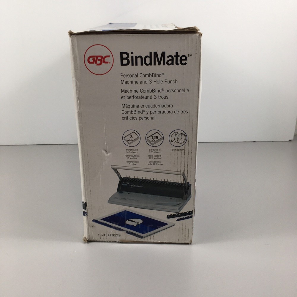 GBC BindMate Personal CombBind Machine #7706170 Hole Punch Binding Covers Spines