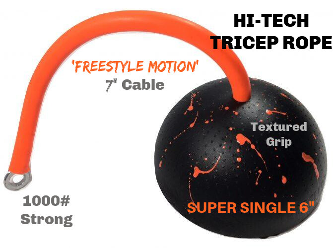 TRI - BELLS 6" Cable Machine Tricep Extensions Grip