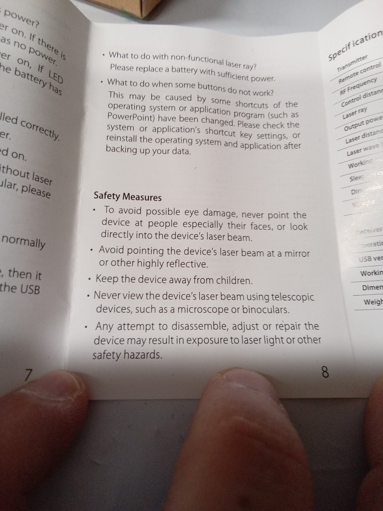 ELEKETE WIRELESS PRESENTER WITH LEASER POINTER PRESENTATION CLICKER,330FT