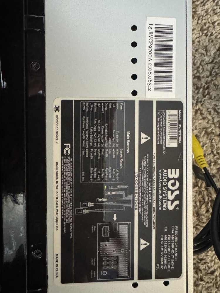 BOSS Audio Systems BVCP9700A 2 DIN Touchscreen Bluetooth In-Dash Video Unit