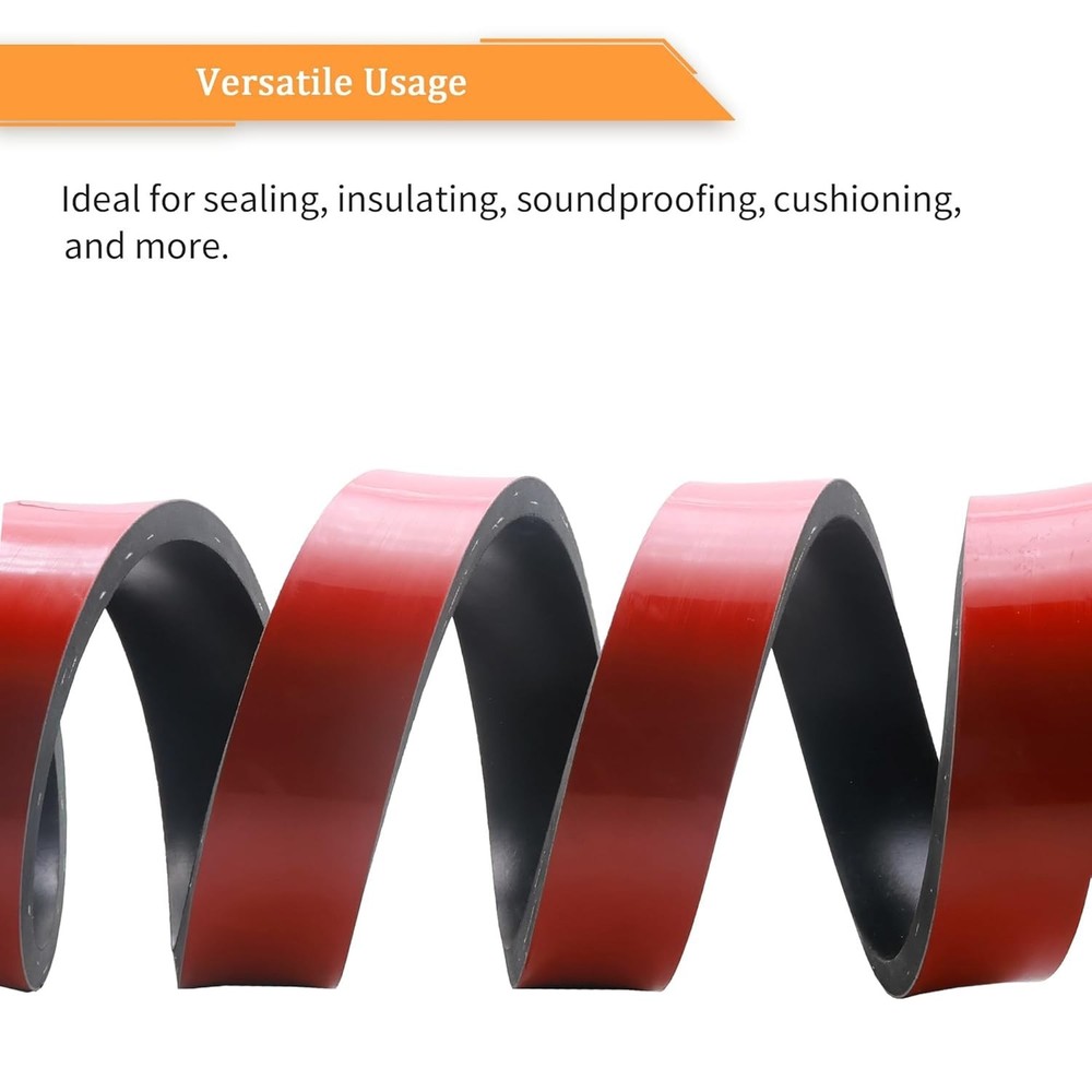 Solid Neoprene Rubber Strips 3" Wide x 10' Long - Tear-Resistant & Versatile Use