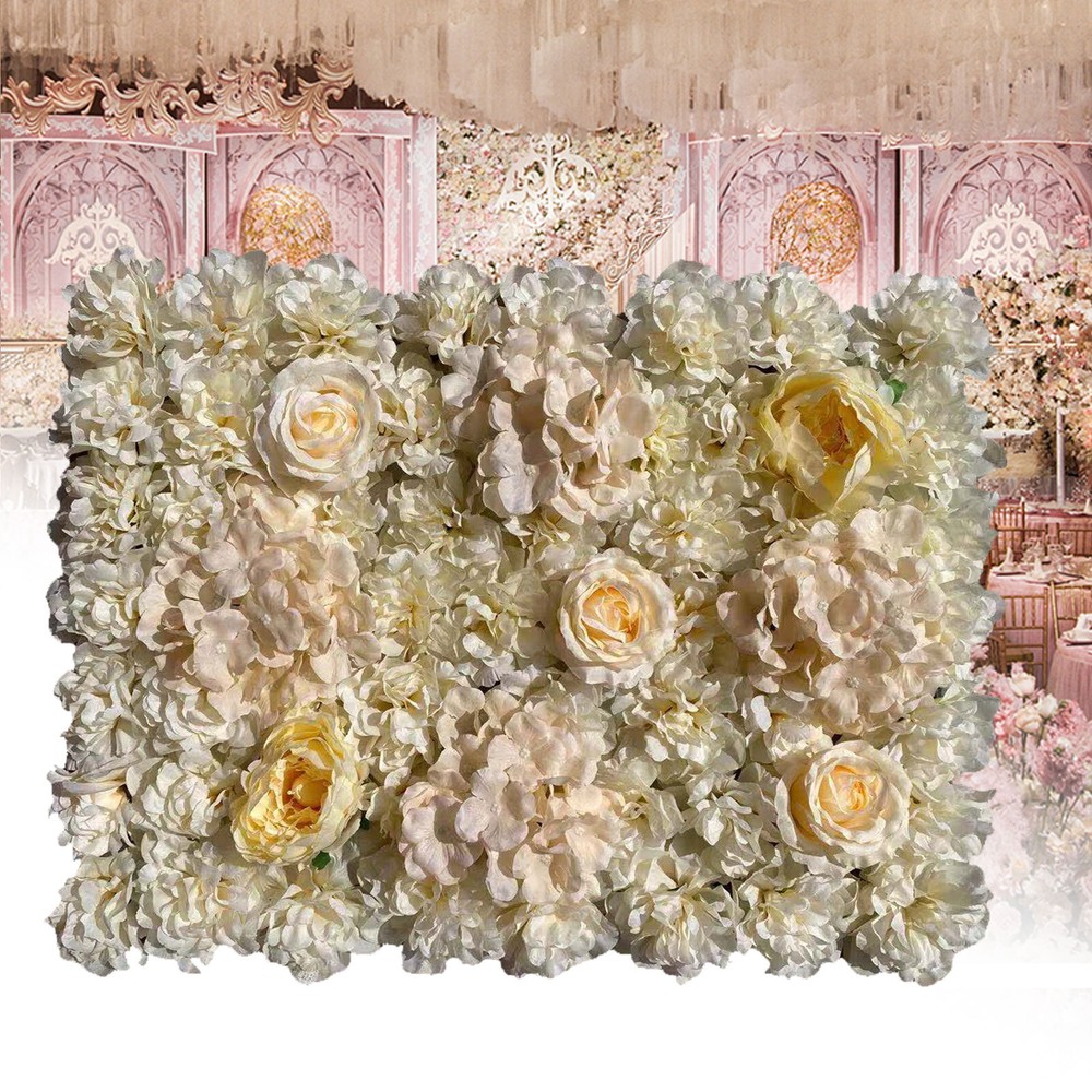 6 Pack Artificial Silk Flower Wall Panels for Wedding & Party Decor
