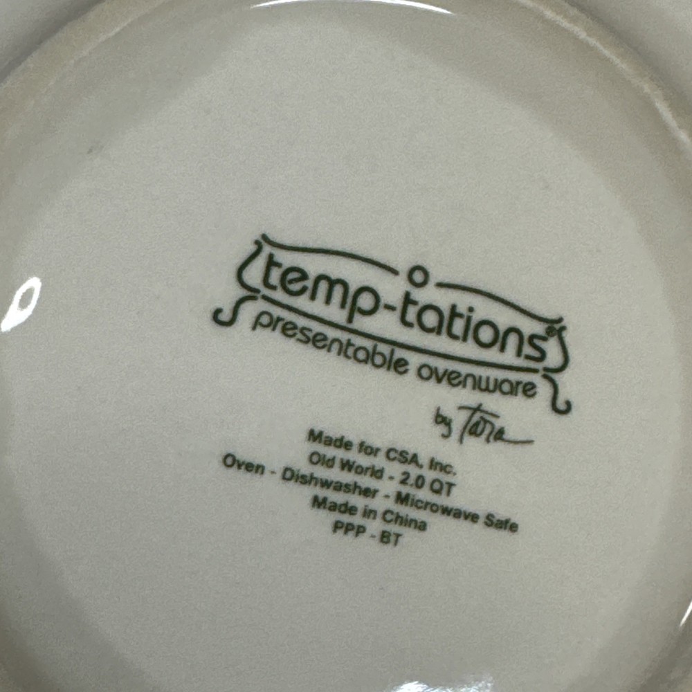 Temp-tations Old World Brown Stackable Mixing Bowl Set With Metal Basket