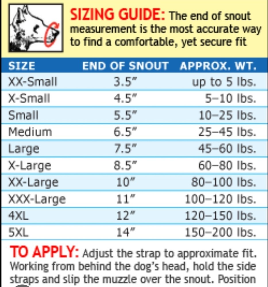 Muzzle for Small Large Dog Anti-Bark Bite  Adjustable Size 9