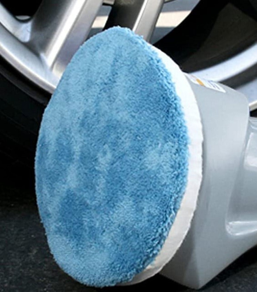 Auto Spa 5"-6" Microfiber Bonnet, Microfiber Material,2PK, Blue