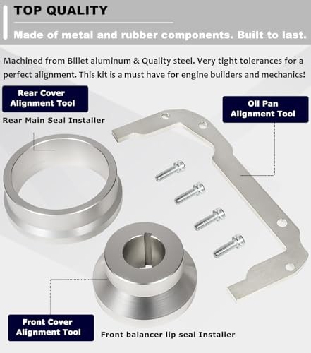 LS Rear Main Cover Billet Alignment Tool, Front Cover Alignment Tools & Oil