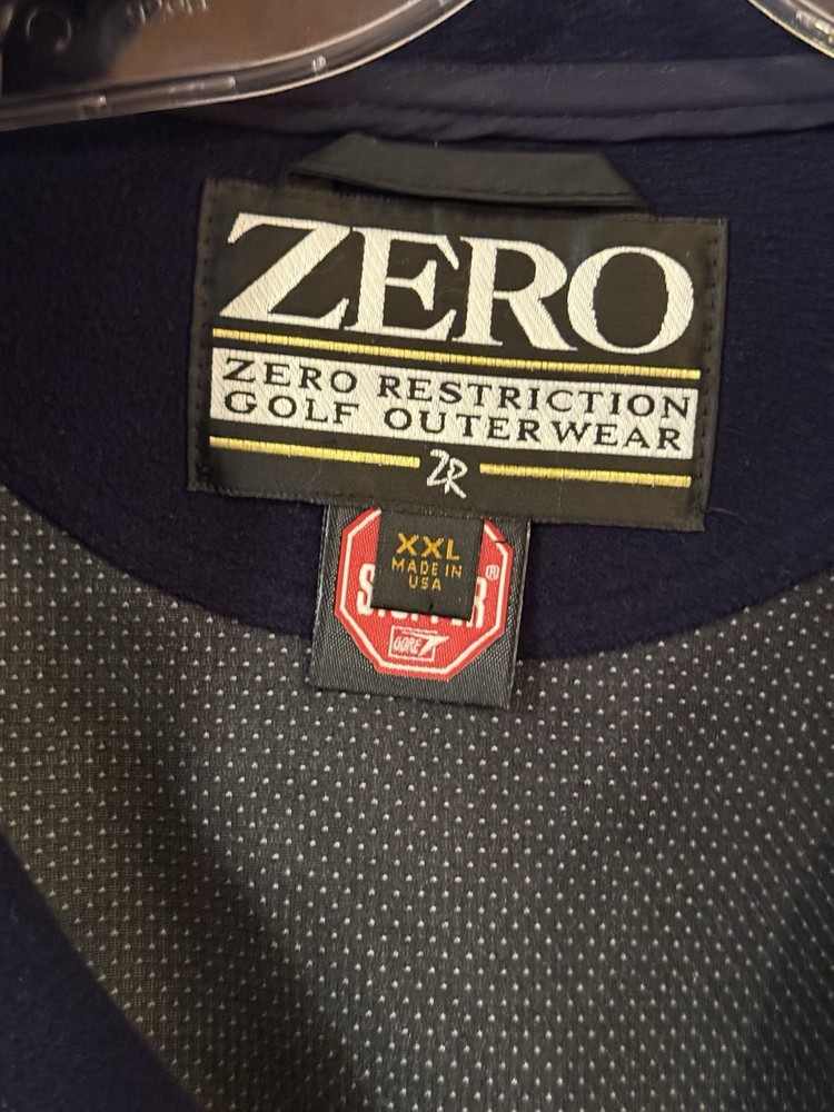 Zero Restriction Windproof Golf 1/4 Zip Pullover XXL Navy Blue
