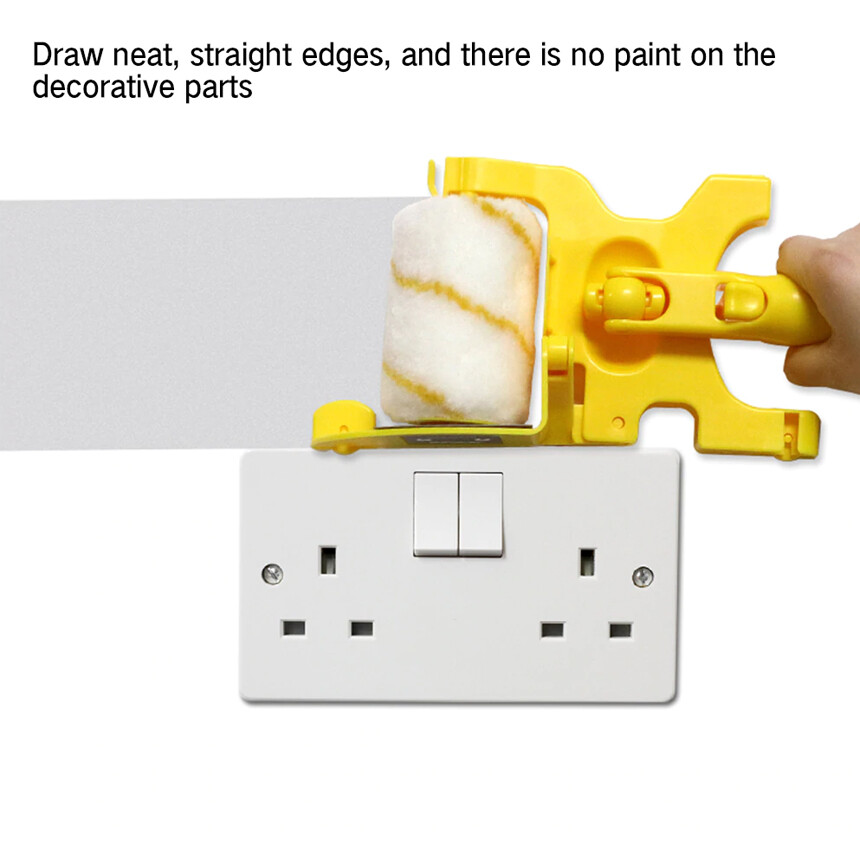 Multifunctional Clean-Cut Paint Edger Roller Brush Safe Tool for Wall Ceiling US