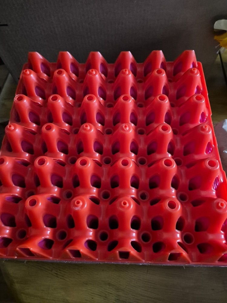 35 Used Plastic Egg Flats Holds 30 Per Flat.