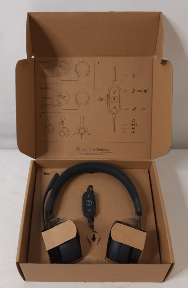 Logitech Zone Wired USB-C On-Ear Noise Cancelling Headset (No USB-A Adapter)