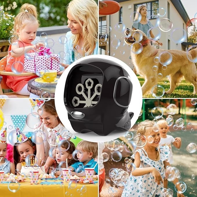 Automatic Bubble Machine for Kids – Portable Electric Bubble Maker for Parties