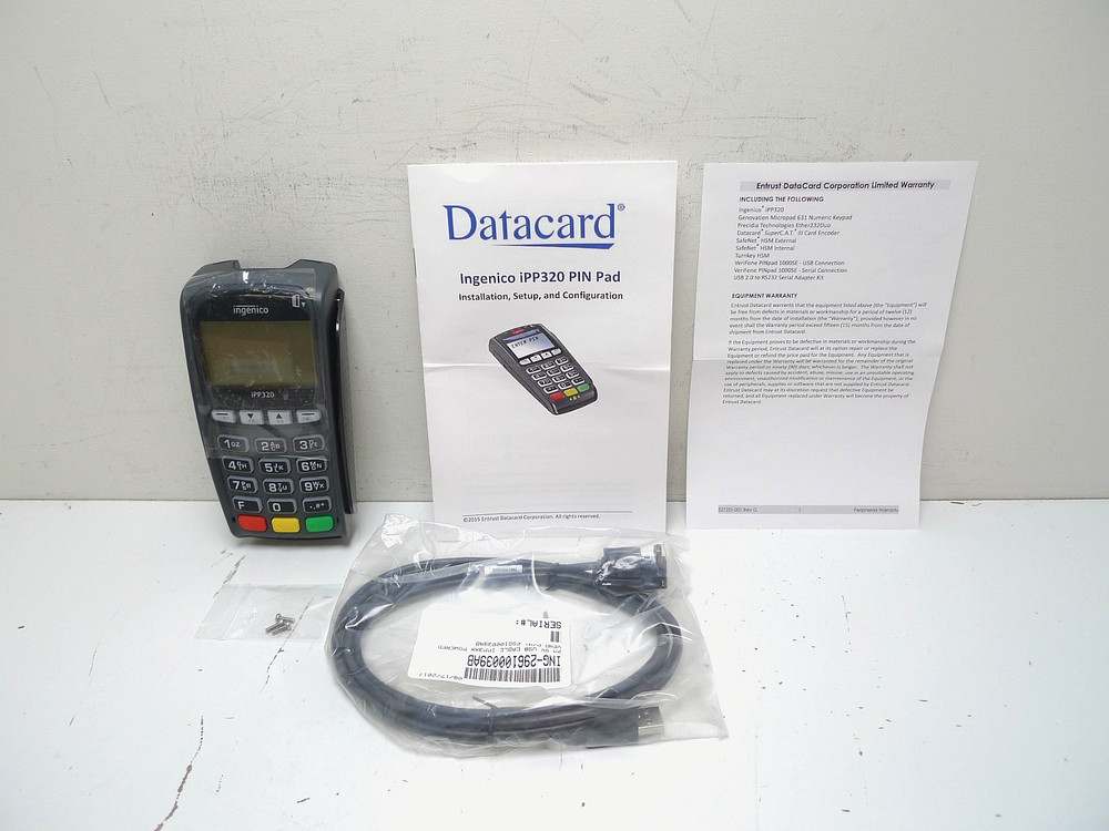 Datacard Ingenico iPP320 PIN Pad w/ Cable | Open Box
