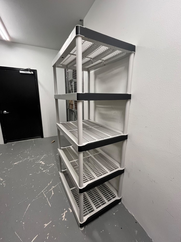 5-Tier Easy Assembly Multi-Purpose Plastic Storage Shelving Unit