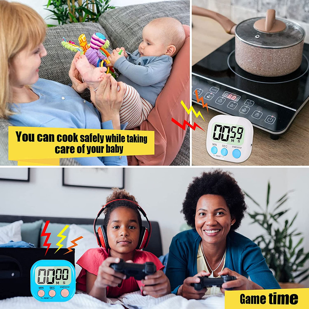 4-Piece Multi-Function Electronic Timer, Learning Management, Suitable for Kitch