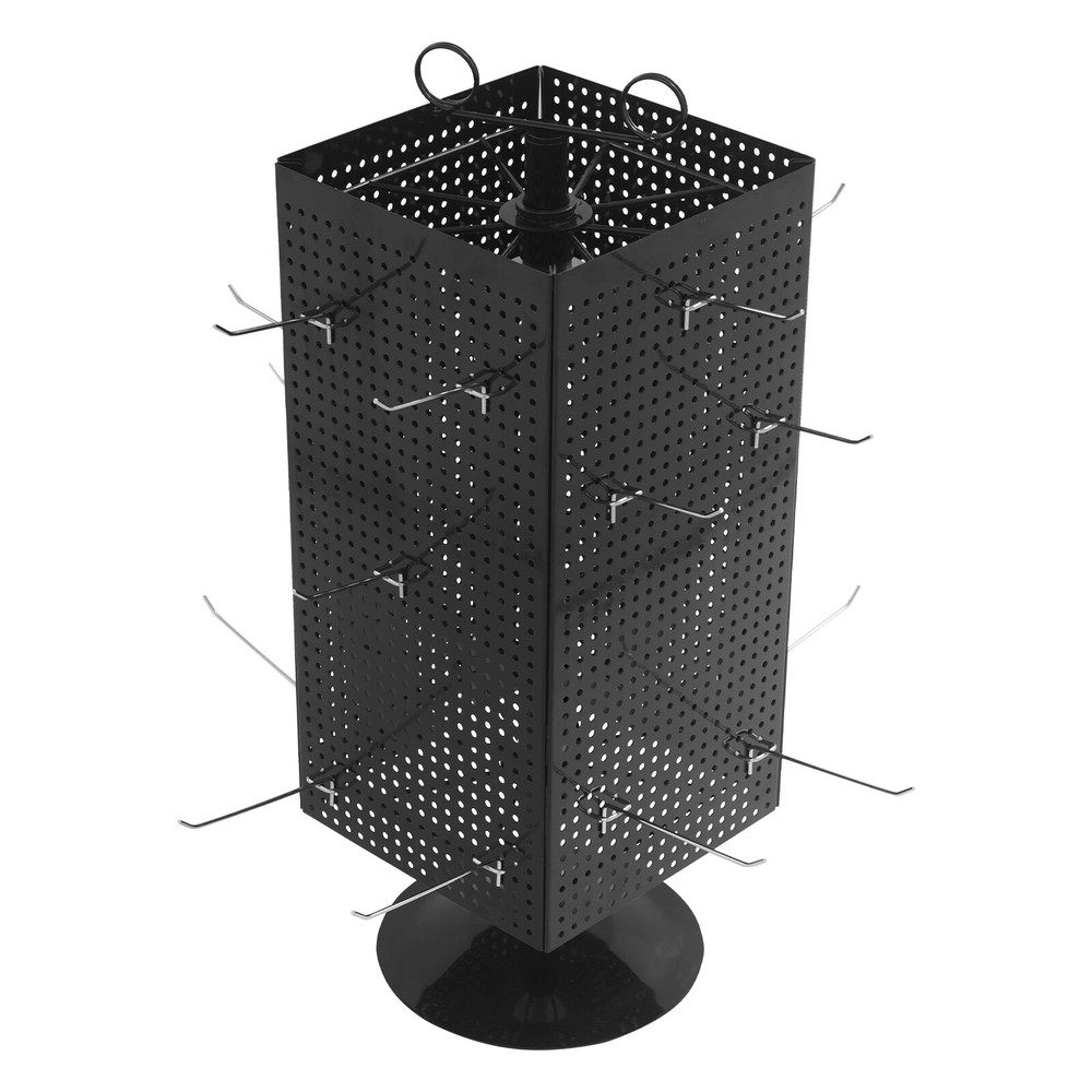 Display Stand, Perforated Panel Display Stand, 4-Sided Revolving Display Stand