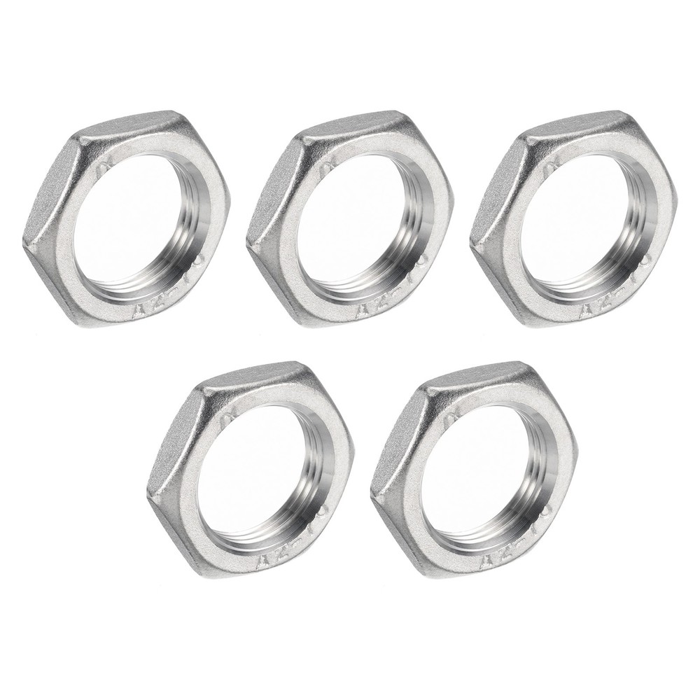 5 Pcs Cast Pipe Fitting Hex Locknut Nut g 3/4" Female Thread (DN20)