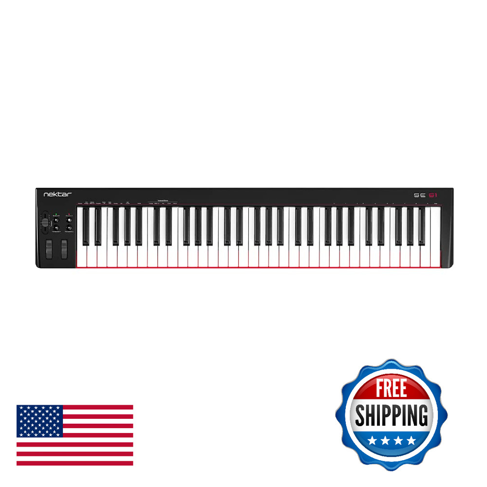 Nektar SE61 USB MIDI Controller Keyboard - Nektar DAW Integration, Black