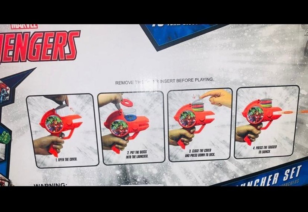 Disney Marvel Avengers Disk Launcher Set NEW
