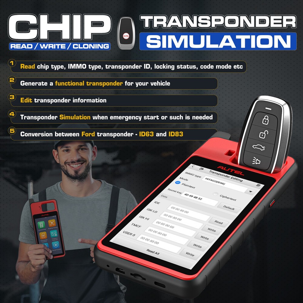 Autel MaxiIM KM100 KM100E KM100X Key Fob Programming Tool Programmer Immobilizer
