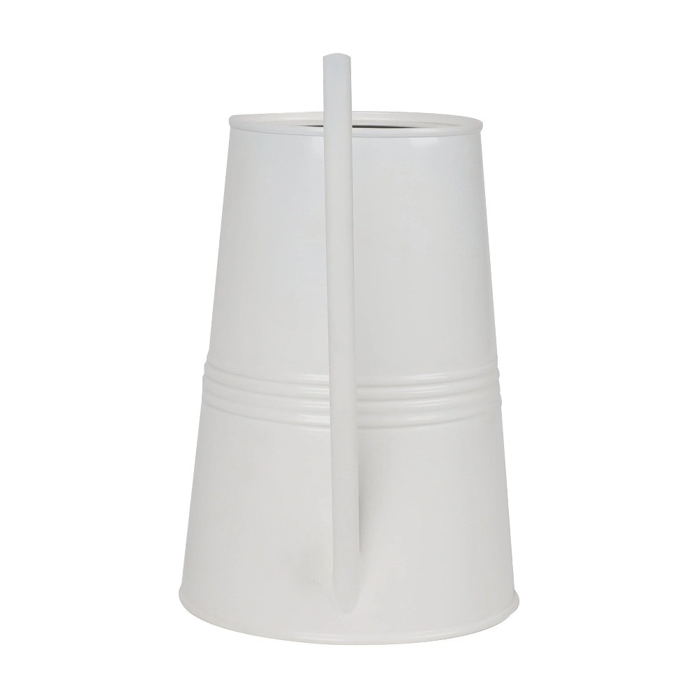 1-Gallon Metal Watering Can, White