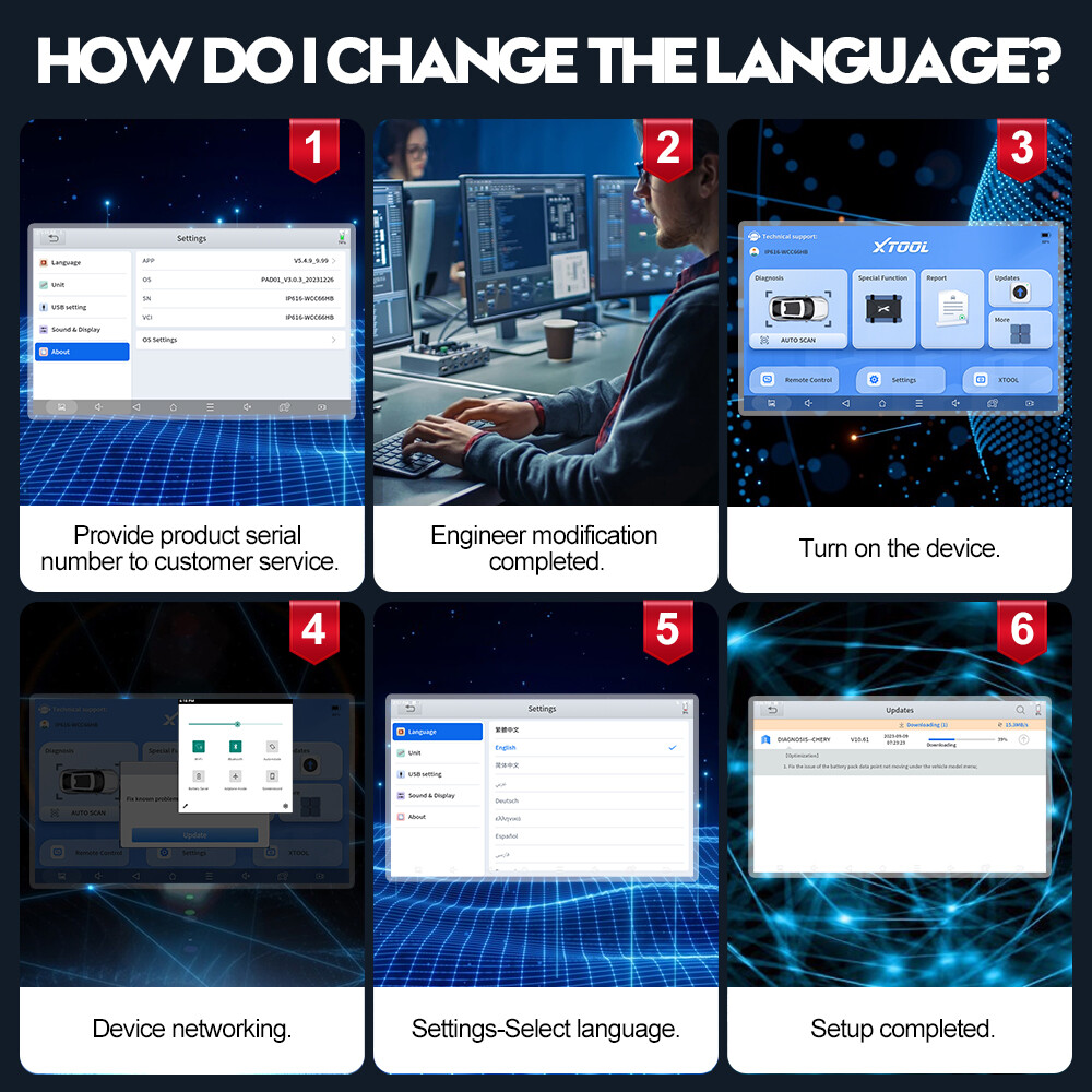 XTOOL IP616 Bi-directinal OBD2 Scanner All System Diagnostic Tool Key Programmer