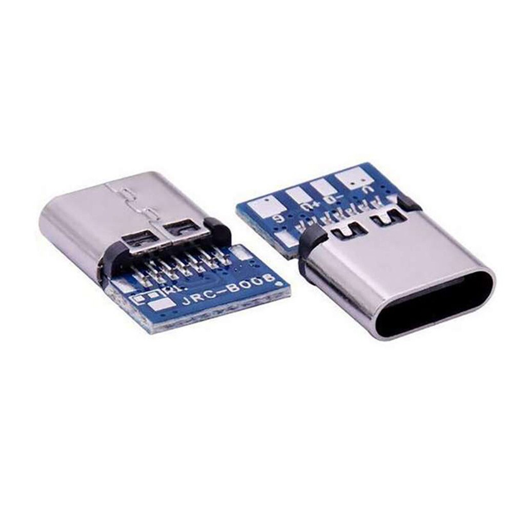 Simple USB C Socket Breakout Board Adapter connector module PCB Vertical Shield