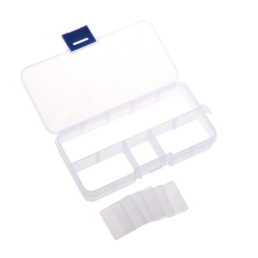 6pcs Clear Plastic Storage Bead Organizer Display Containers with Adjustable ...