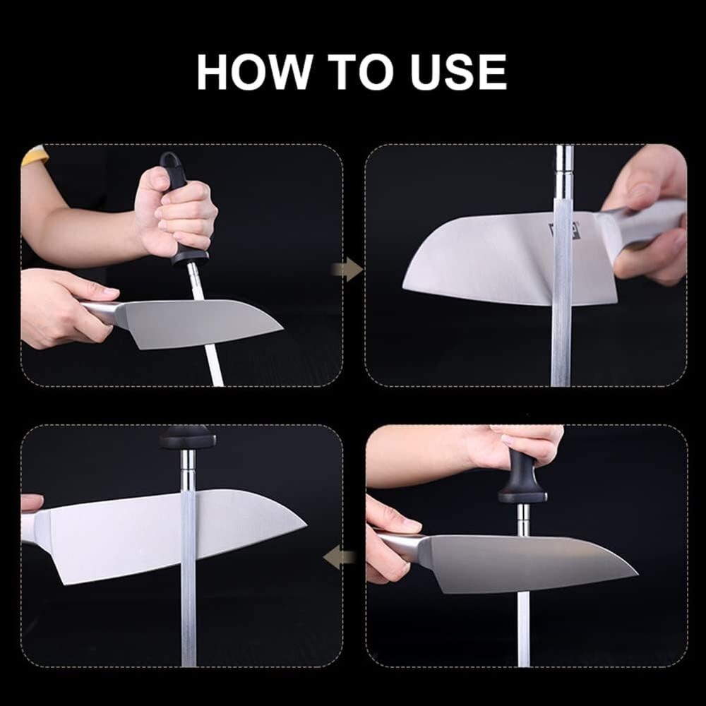 13 Sharpening Rod Knife Sharpener Steel Rod Professional Kitchen Tool Diamond