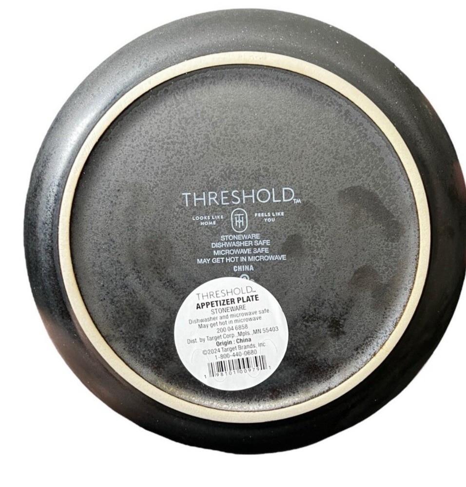 ⚡️Threshold Spider Halloween Stoneware Appetizer Plate 6" 👉 Pack Of 4 Plates