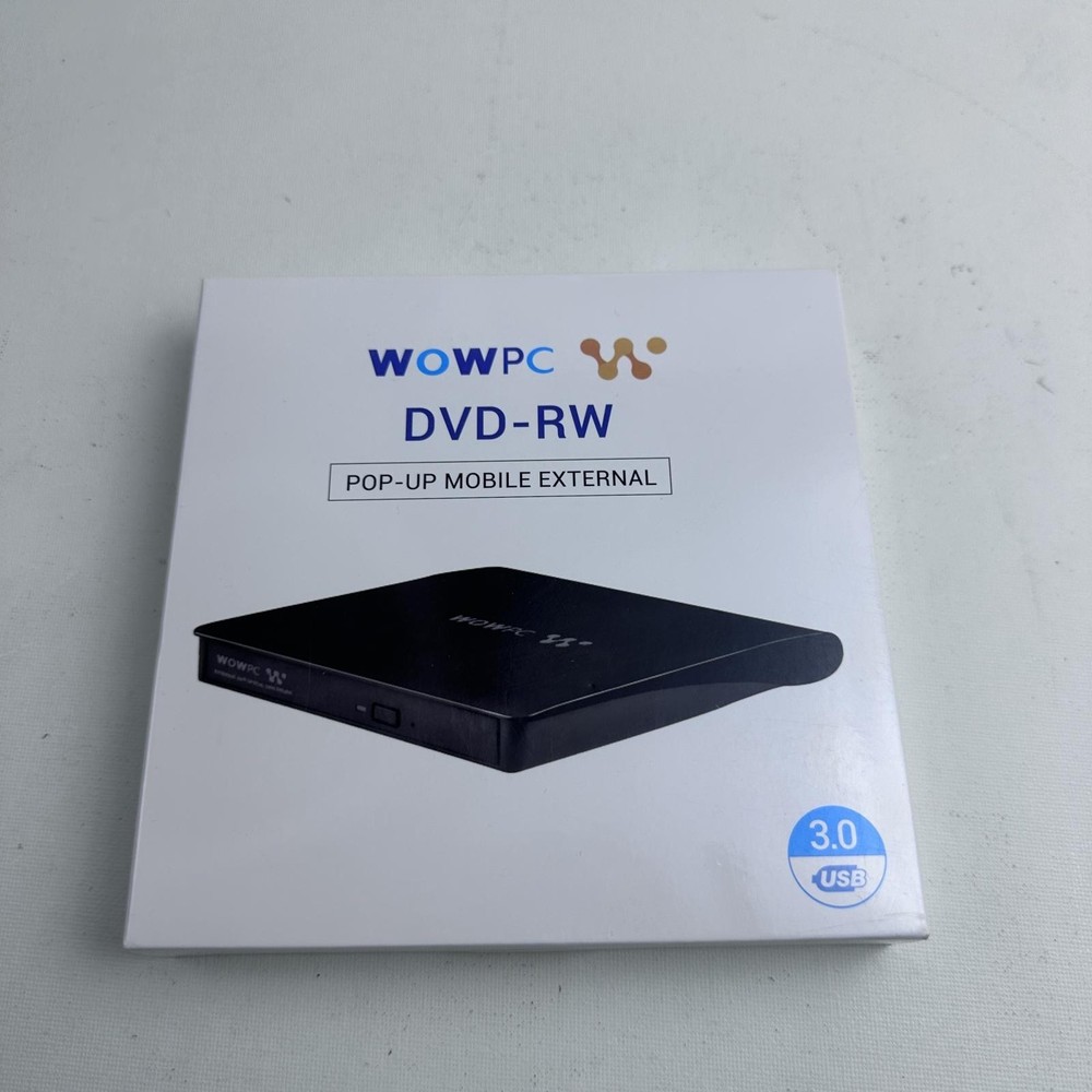 WOWPC USB 3.0 External DVD-RW Drive Pop-Up Mobile Optical Disc Reader Writer
