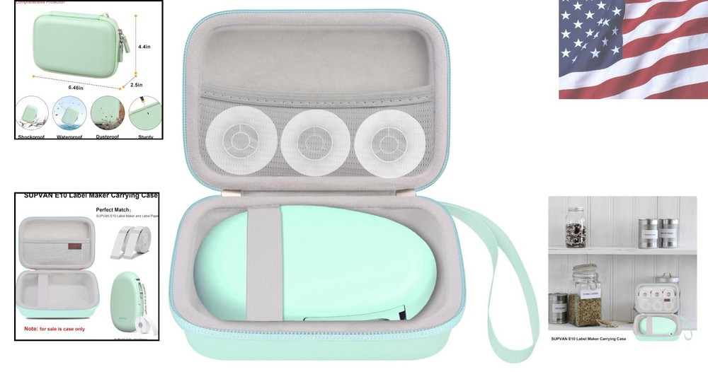 Lightweight Travel Case for SUPVAN E10 / Phomemo D30 Bluetooth Label Makers