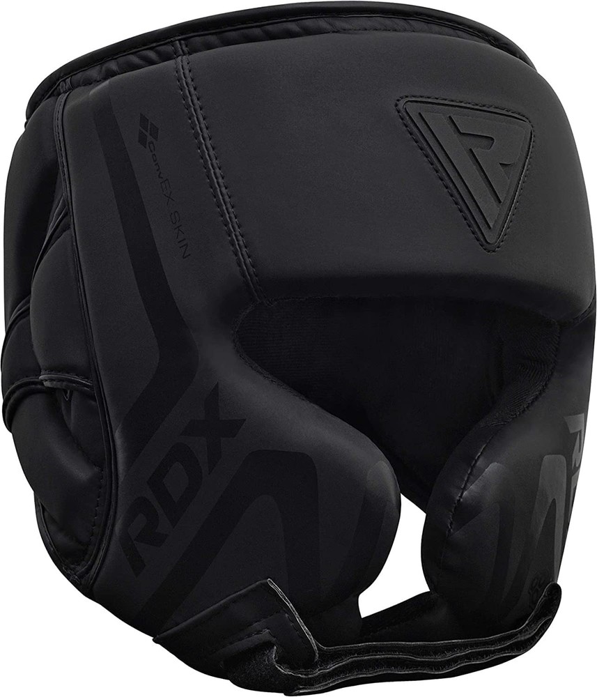 RDX Boxing Headgear Sparring Grappling, Maya Hide Leather, Head Gear