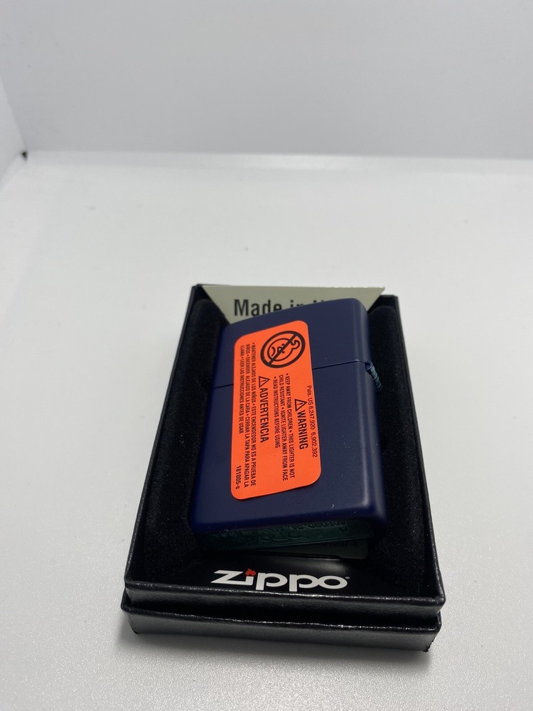 Zippo Pixel Game On A Navy Matte Lighter