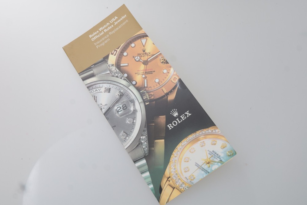 Genuine Rolex Insurance Replacement Program Brochure Ephemera 1990's