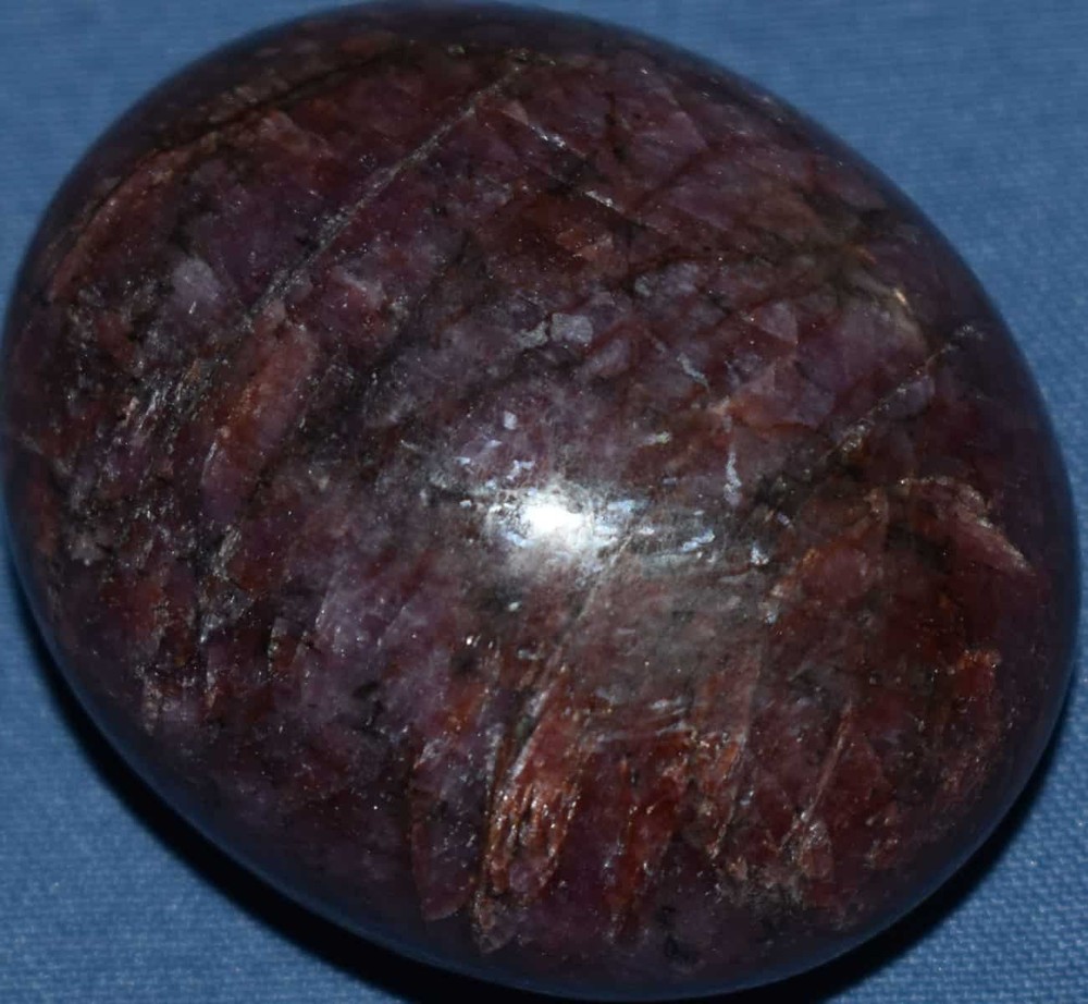Shimmering Ruby Soap-Shaped Palm Stone #2