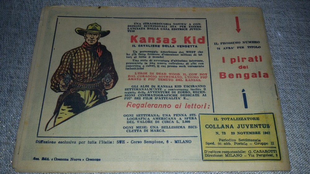 1947 Gim Toro Comic No. 73 ORIGINAL £. 12