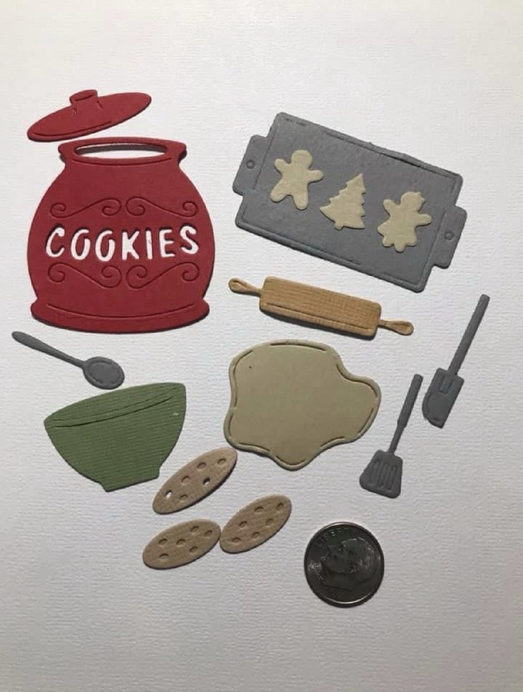 Baking Die Cuts Paper Pieces Christmas Winter