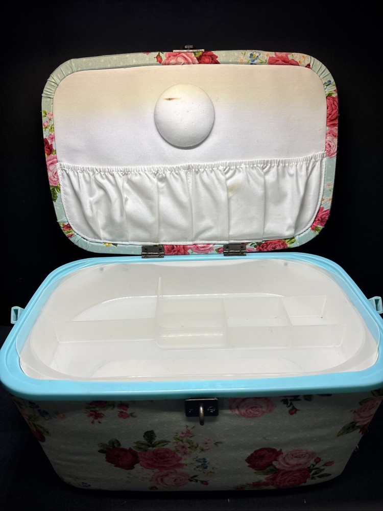 Vintage Sewing Box -Rose Pattern