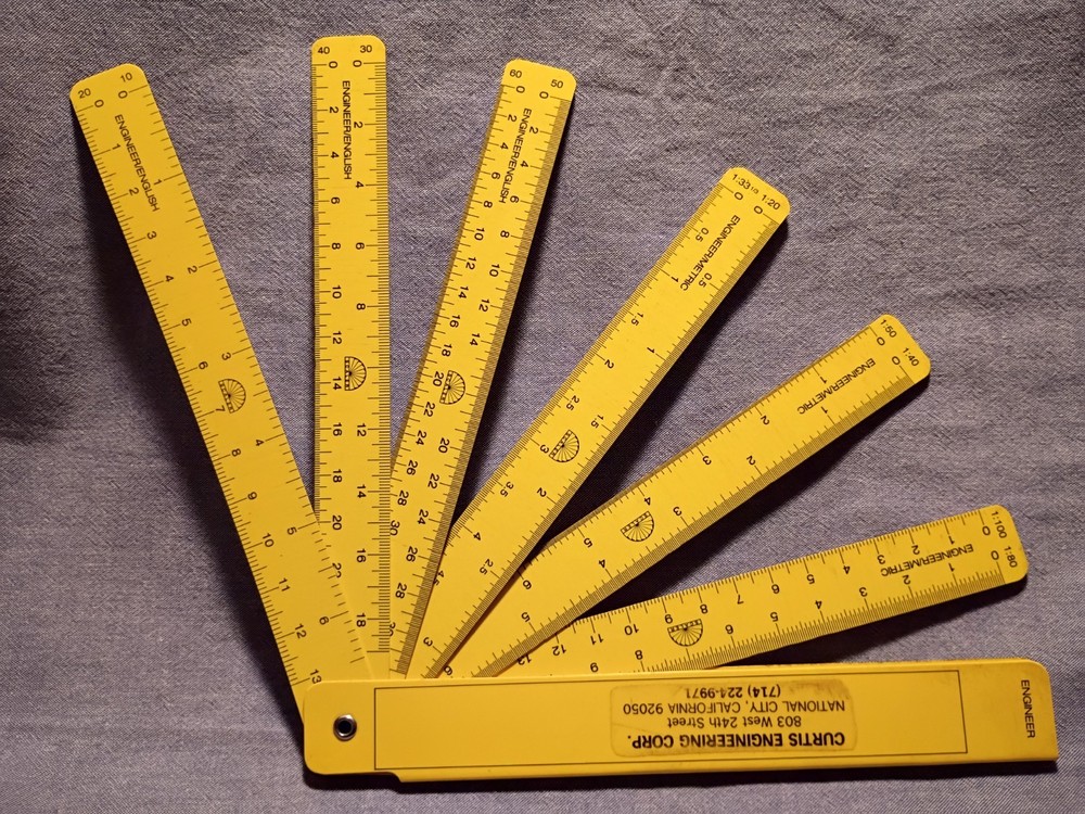 MULTISCALE Scaler Architect/Engineer Drafting Fan -Curtis Engineering Corp. used