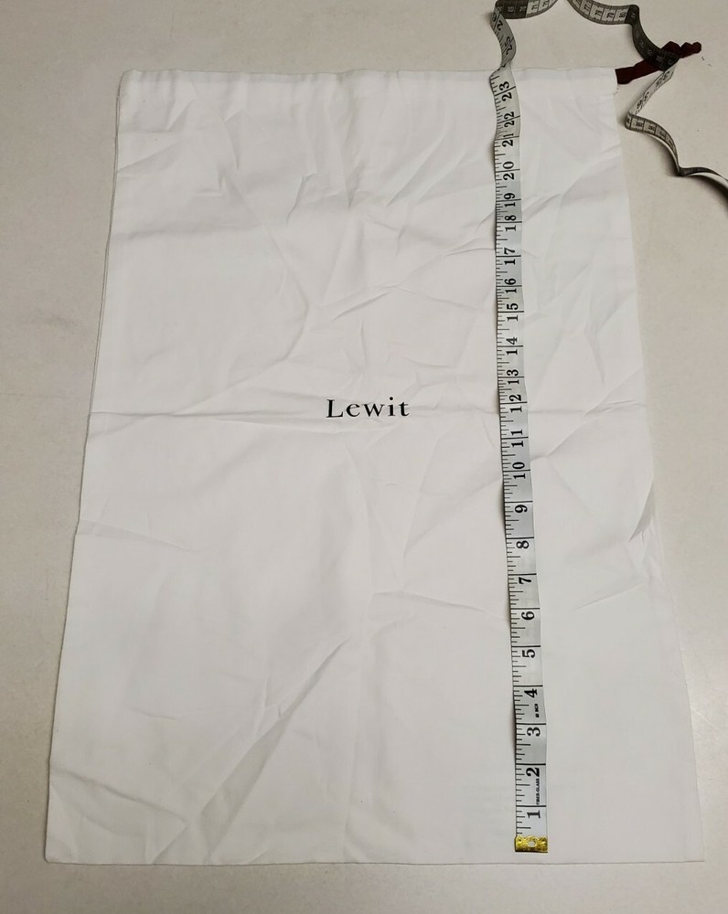 Lewit White Large Storage Dustbag, Fabric Drawstring Bag 23" X 16"