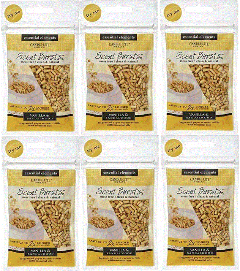 6 Pack Essential Elements Scent Bursts Vanilla & Sandalwood