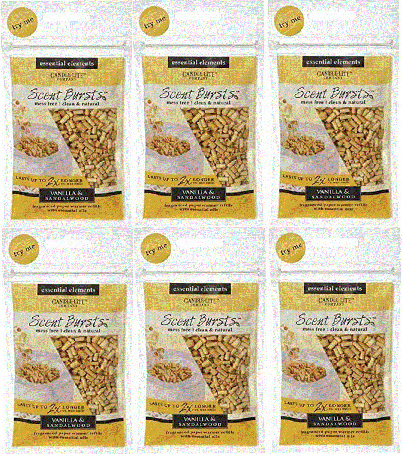 6 Pack Essential Elements Scent Bursts Vanilla & Sandalwood