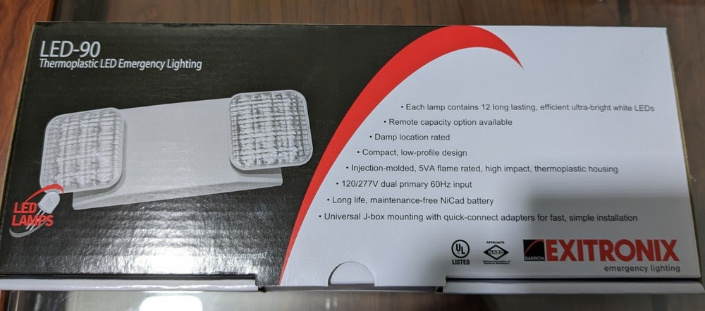 Exitronix LED-90 - Emergency Lighting - Bug Eye - 120 Volt - 277 Volt - NEW