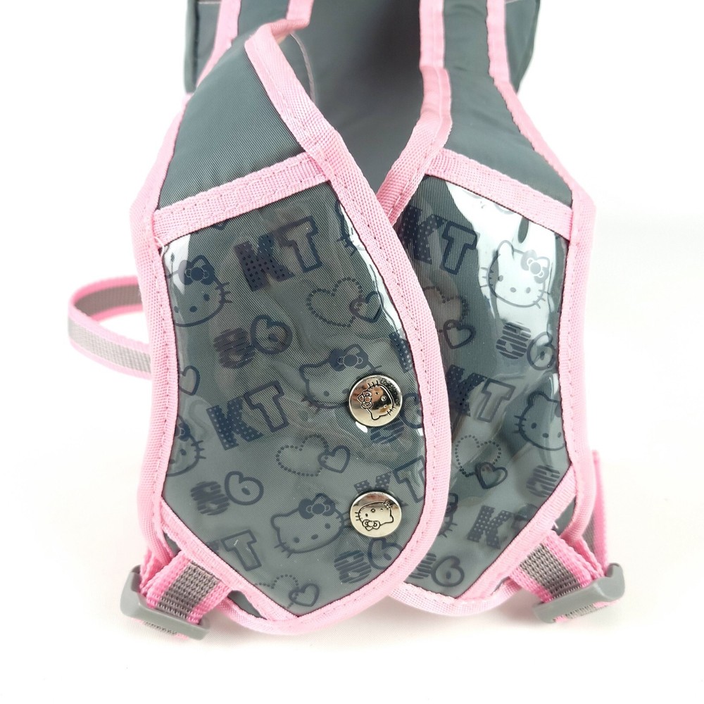 Hello Kitty Kids Backpack Grey Pink 10.5"x8"x5"