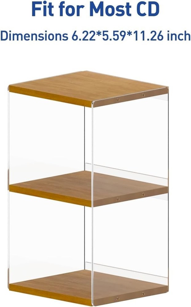 Customizable Retro Walnut CD Organizer Rack - Ideal Media Storage Solution