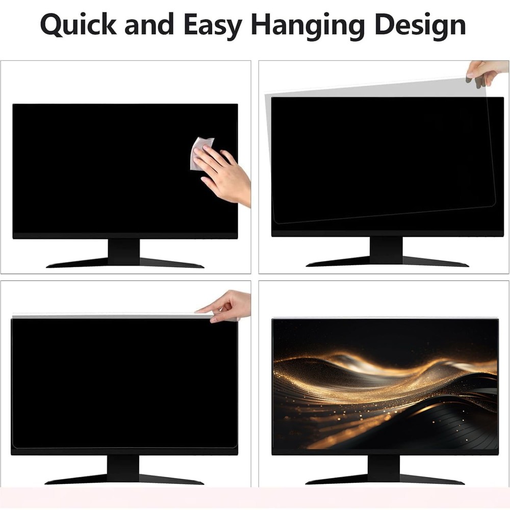 Hanging Computer Privacy Screen Protector Shield for 21.5/22 Inch Widescreen ...