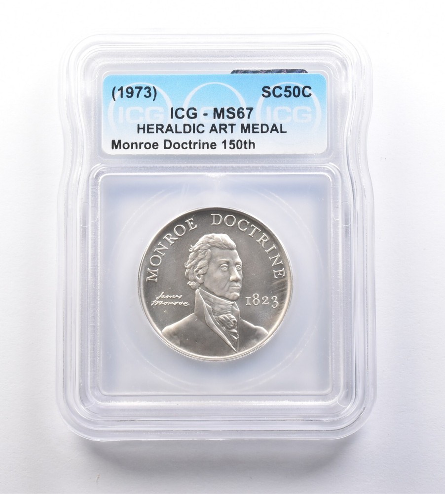 (1973) So-Called Half Dollar Monroe Doctrine 150th MS67 ICG *7192
