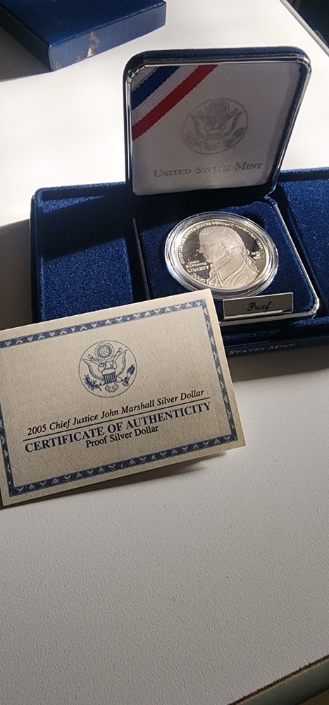 2005 Chief Justice John Marshall Commem Proof Silver Dollar - Free Shipping US
